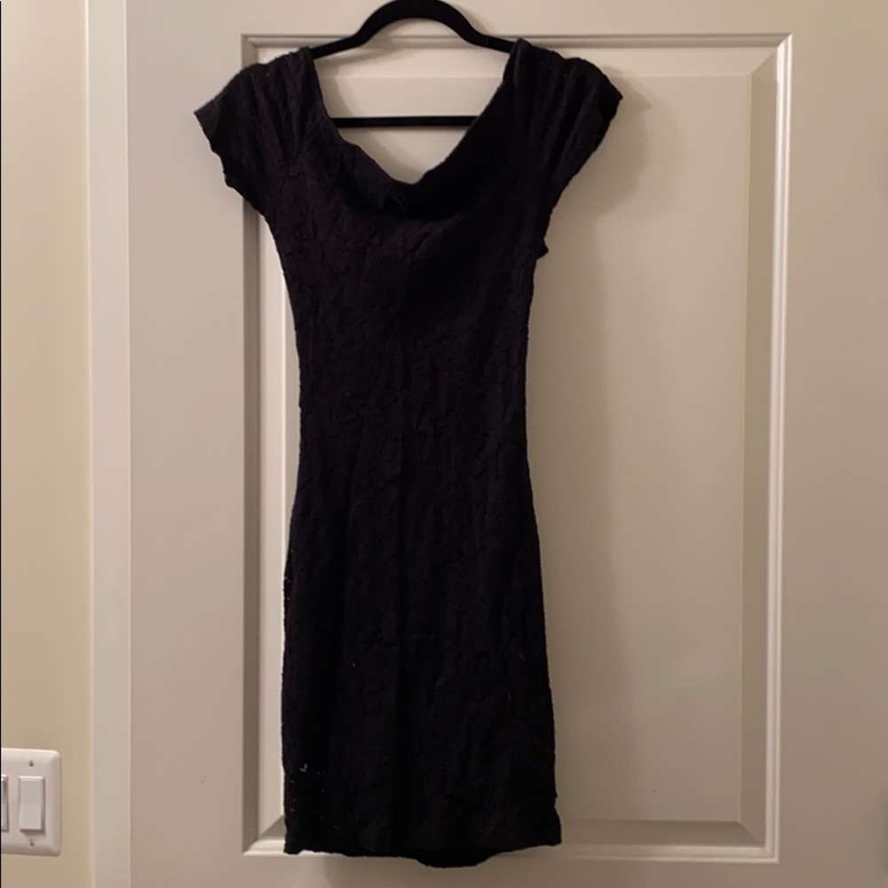 Black lace dress